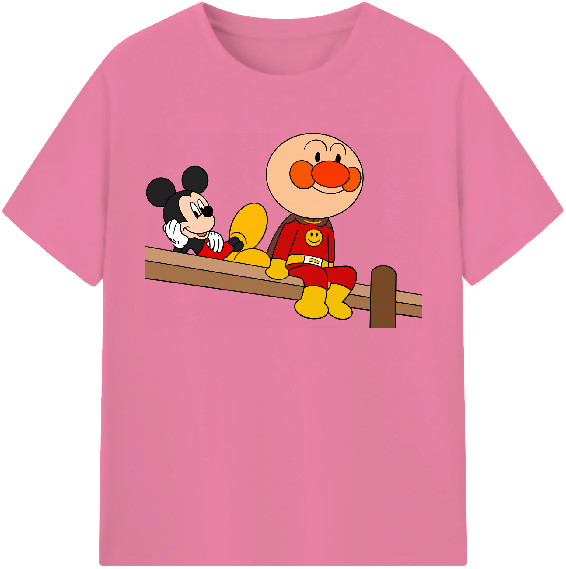 （画像用） アンパンマン Anpanman 綿100％半袖Tシャツ（フロントプリント）